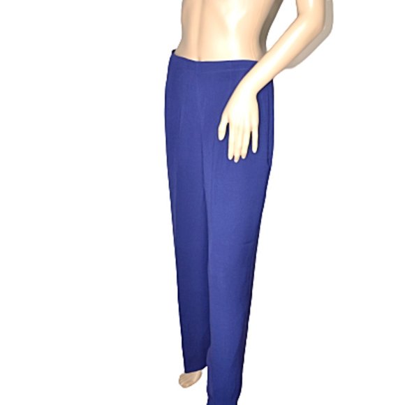 NWT Talbots Violet Purple Silk flat Front Pants 6 - Picture 2 of 4